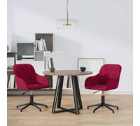 Lot de 2 Chaises Pivotantes à Manger Sièges à Dîner Gris Clair Velours vidaXL