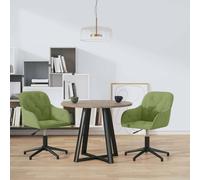 Chaises pivotantes à manger lot de 2 Vert clair Velours3103380