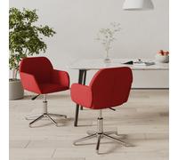 Lot de 2 Chaises Pivotantes à Manger Sièges à Dîner Repas Noir Tissu vidaXL