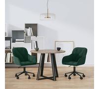 Vidaxl Chaises Pivotantes À Manger Lot De 2 Rose Velours Rose