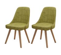 Lot de 2 chaises pivotantes ergonomiques en cuir vert - Design moderne et rembourré pour salon, chambre à coucher ou bureau - Rotation à 360° - Confortables - Parfaites pour la maison et l'espace de