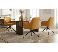 Lot de 2 chaises pivotantes Morini en tissu : Bleu