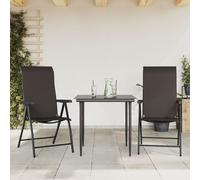 Lot de 2 Chaises Pliables de Jardin Sièges Patio Gris Résine Tressée vidaXL