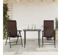 Vidaxl Chaises Pliables De Jardin Lot De 2 Marron Résine Tressée