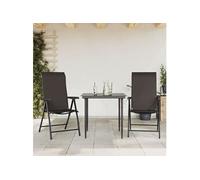 Lot de 2 Chaises Pliables Jardin, Sièges de Terrasse, Chaises de Balcon, Meubles de Patio Jardinage Extérieur, Café 4007139
