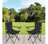 Lot de 2 Chaises pliante de plages - VIVOLILV - 50x50x80cm - Bleu - Pour Plage,Camping