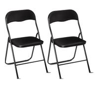 Lot de 2 chaises pliante PVC ""Funny"" Atmosphera - Noir