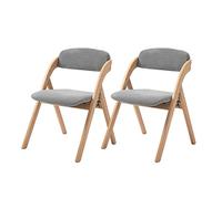Lot de 2 chaises pliantes en bois capitonné pour événements, fêtes et salle à manger, empilables et robustes, idéales pour la maison, le bureau, les mariages et les pique-niques