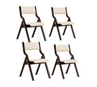 Lot de 2 chaises pliantes, pliables en bois avec dossier, chaise de salle à manger empilable moderne et portable, chaise de bureau, chaise de conférence, chaise supplémentaire pliante pour la cuisine