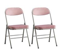 Lot de 2 chaises pliantes rembourrées modernes sans accoudoirs pour salle à manger, finition mate, parfaites pour les salons de thé, les cuisines et les salons