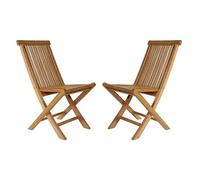 Lot de 2 chaises pliantes - Teck - BYBLOS II de MYLIA