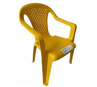Lot de 2 chaises pour enfant, en polypropylène avec accoudoirs, empilables, couleurs assorties (jaune)