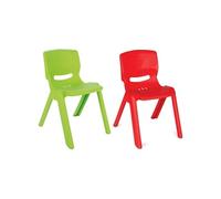 Lot de 2 Chaises pour enfants - Verte et rouge