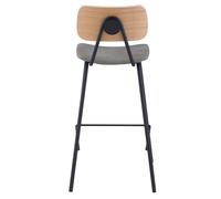 Lot de 2 chaises pour îlot central 65 cm en cuir synthétique gris - madrague