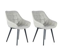 Lot de 2 Chaises Rétro "Demi" 88cm Gris & Noir