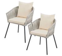 Lot de 2 chaises Rope Gris clair