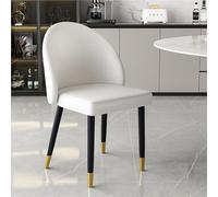 Lot De 2 Chaises Salle À Manger en Cuir Synthétique, Dossier Incurvé, Chaise Cuisine sans Accoudoirs, for Maquillage, Négociation, Bureau Loisirs(Color 6)