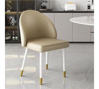 Lot De 2 Chaises Salle À Manger en Cuir Synthétique, Dossier Incurvé, Chaise Cuisine sans Accoudoirs, for Maquillage, Négociation, Bureau Loisirs(Color 19)