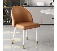 Lot De 2 Chaises Salle À Manger en Cuir Synthétique, Dossier Incurvé, Chaise Cuisine sans Accoudoirs, for Maquillage, Négociation, Bureau Loisirs(Color 20)