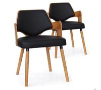 Lot de 2 chaises scandinaves Dima Bois Naturel et Noir