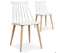 Lot de 2 chaises scandinaves Trouville Blanc