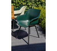 Lot de 2 chaises Sophie Element Armchair en résine - pieds en aluminium - Vert Forêt Vert G
