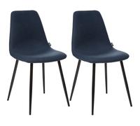 Lot de 2 chaises style scandinave Tyka Atmosphera - 45x51x86 - Bleu