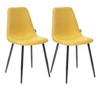 Lot de 2 chaises style scandinave Tyka Atmosphera - Jaune