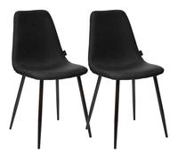 Lot de 2 chaises style scandinave Tyka Atmosphera - Noir - Noir -