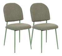 Lot de 2 chaises style Vintage ""Loft"" & pieds métal Matching color - Cèdre