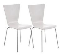Lot de 2 chaises visiteur Aaron , Blanc