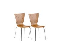 Lot de 2 chaises visiteur Aaron , Chêne