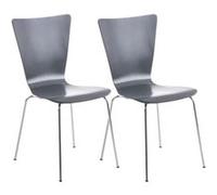 Lot de 2 chaises visiteur Aaron , Gris
