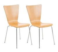 Lot de 2 chaises visiteur Aaron , Nature Nature G