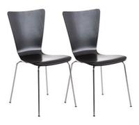 Lot de 2 chaises visiteur Aaron , Noir Noir G