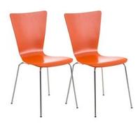 Lot de 2 chaises visiteur Aaron , Orange Orange G