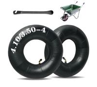 Lot de 2 Chambre a Air Brouette, Chambre à Air 4.10/3.50-4 Pneu de Rechange pour Roue Pneumatique avec Une Forte Capacité de Charge, Tige de Valve Incurvée pour Brouette, Tondeuse