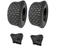 Lot de 2 chambres à air + 2 pneus 16 x 6,50-8 LG01 pour tracteur tondeuse à gazon 16 x 6,5-8 16 x 6,5-8 pneus de tondeuse à gazon 16 x 6,50-8 - Profil à crampons