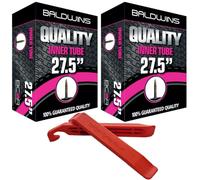 Lot de 2 chambres à air de vélo Baldwins 27,5" x 2,20 à 2,40 (compatible avec tous les pneus 2,20, 2,25, 2,30, 2,35, 2,40) Presta/French et leviers de pneu Baldy's
