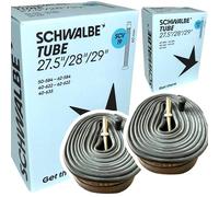 Lot de 2 chambres à air de VTT SCV 19 Clik Valve compatibles avec Schwalbe I 27,5" I 28" I 29" Largeur 1,9-2,4" 650B Tuyaux de rechange (valve Longueur 40 mm)