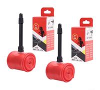 Lot de 2 chambres à air en TPU pour vélos de 50,8 cm avec valve Presta et adaptateur de cadre pour un ajustement sûr ((406 1/8-1,75) 45 mm