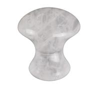 Lot de 2 champignons de jade en quartz rose naturel, traitement d'hydrothérapie, massage du dos des pieds, massage à chaud, kit de pierres chaudes pour le visage, le cou, le corps, spa facial, quartz