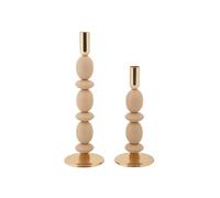 Lot de 2 Chandeliers "Shuttle" 33cm Rose & Or
