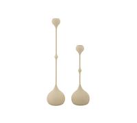 Lot de 2 Chandeliers "Slimmy" 37cm Crème
