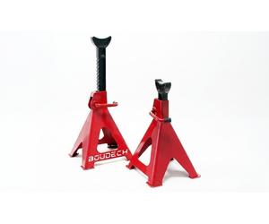 Lot de 2 chandelles pour voiture 3000 kg hauteur réglable en acier rouge de Boudech