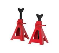 Lot de 2 chandelles voiture - chandelles de levage 3T hauteur réglable 290-425 mm - acier fonte rouge