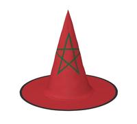 Lot de 2 chapeaux de sorcière avec drapeau du Maroc pour Halloween
