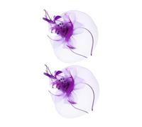 Lot De 2 Chapeaux Haut De Forme En Maille À Tête De Plume Chapeaux De Mariage Mini Chapeaux De Fête De Thé Bandeaux À Cheveux En Chapeaux Fascinateurs Pour Healvian