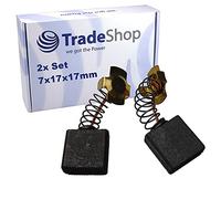 Lot de 2 charbons de moteur - 7 x 17 x 17 mm - Pour de nombreux appareils électriques Hitachi tels que C 15 FA C 15 FB G 23 SR G 23 SRU