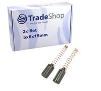 Lot de 2 charbons moteur 5 x 6 x 15 mm compatibles avec Leister Triac S, Igniter BM4, Hot Jet S remplace 100.645 / appareil à air chaud, souffleur d'allumage